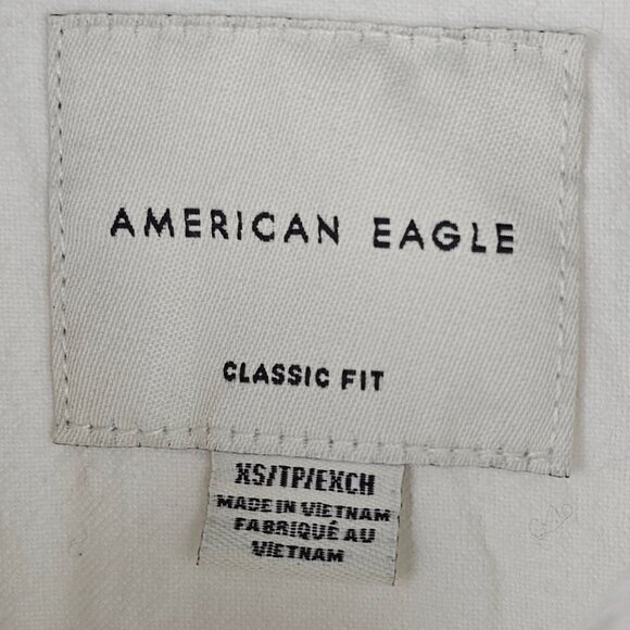 Mens Y2K Mallcore Skater Casual Indie Streetwear  American Eagle White Ombre  XS - Picture 10 of 13
